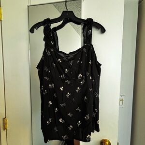 Torrid | black tank w/ cherry print